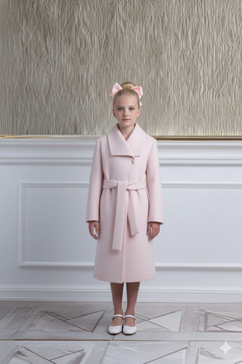 ABRIGO CIARA KITS - BABY ALPACA - ROSA BEBE